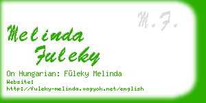 melinda fuleky business card